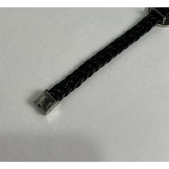 Louis Vuitton White Multicolor Murakami Canvas Adjustable Black Leather Bracelet - Picture 6 of 7